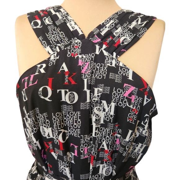 RACHEL ROY🔖NWT! "Print a Line" Halter Dress - Size 14 - Picture 5 of 15